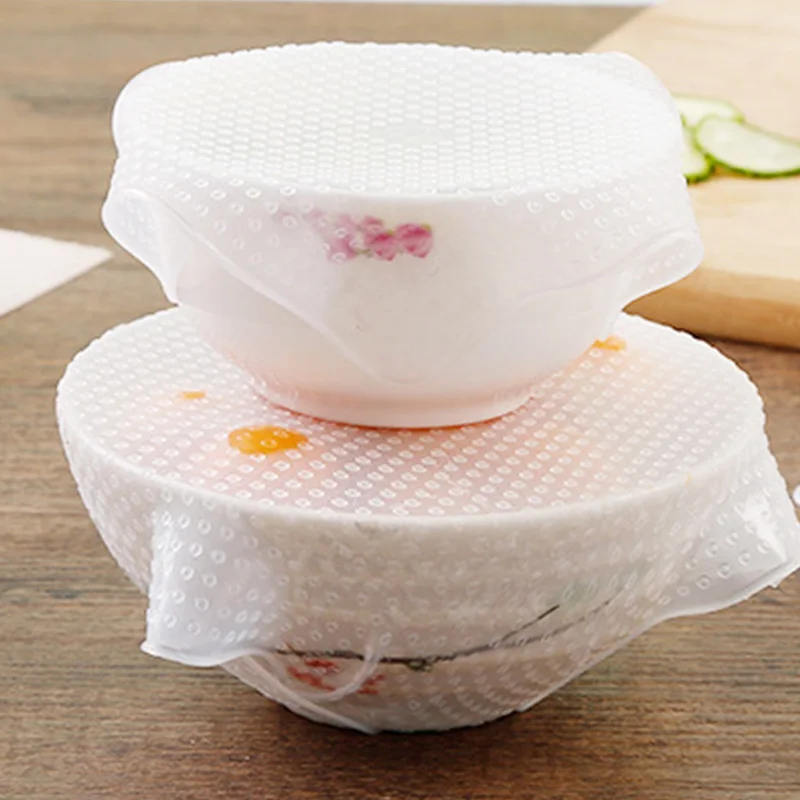Многоразовая герметичная разноцветная Крышка для свежих продуктов кухонный