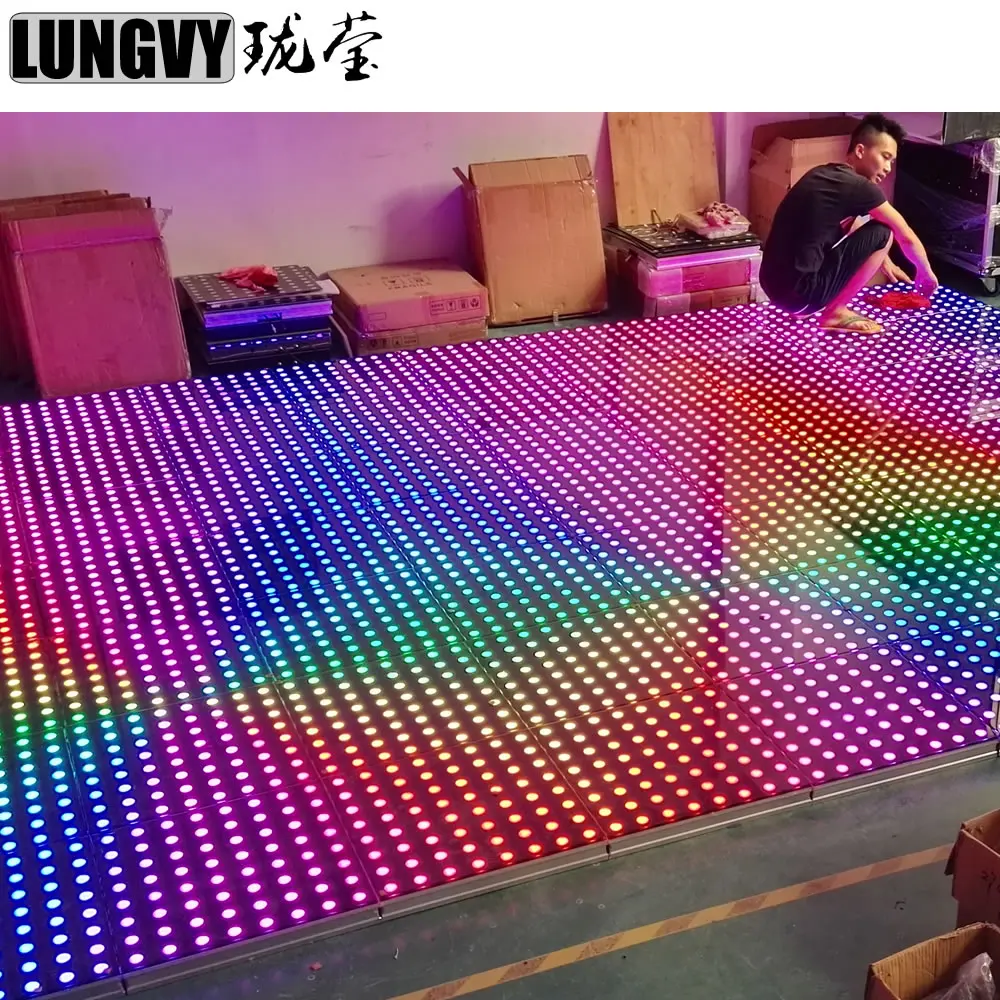 

Free Shipping 30pcs/lot Wholesale Price 8*8 LED Video Dance Floor 64pcs 5050 SMD RGB 3in1 Video Dance Floor