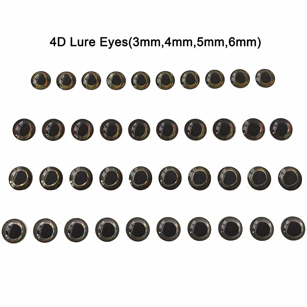4D Fishing Lure Eye Self Adhesive Artificial Fish Realistic Holographic Eyes for Bait Fly Tying Jigs | Спорт и развлечения