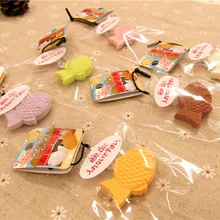 Kuutti мягкий случайный один кусок прекрасный мини Япония печенье рыбы игрушка мягкий ремешок Шарм Пылезащитная Заглушка с биркой