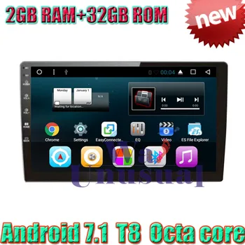 

WANUSUAL 10.2 " Octa Core 32G 2G RAM Android 7.1 Car Video Player For Flip adjust Universal GPS Navigation With BT WIFI 1024*600