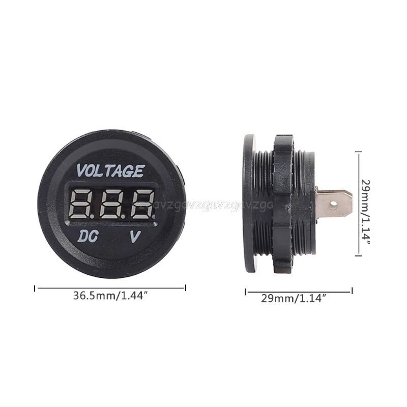 

DC 12-24V Digital Panel Voltmeter Voltage Meter LED Display Automobile VoltMeter J15 19 dropship