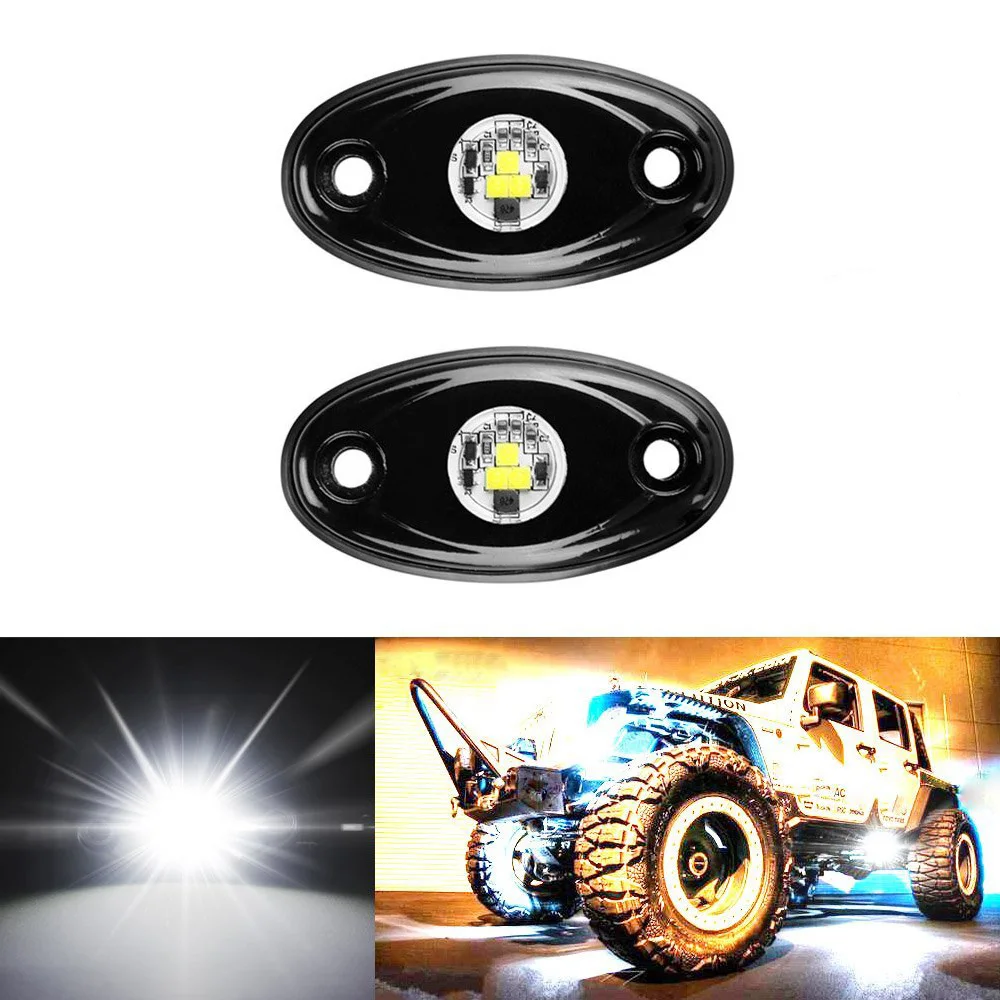 

Lonleap LED Rock Light Kit for Jeep ATV SUV Off road Car Truck Boat Under body Glow Trail Rig Lamp Waterproof Lights