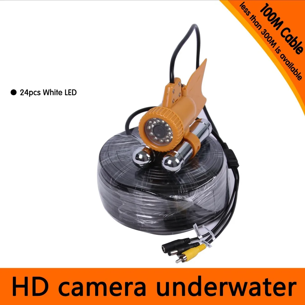 Free Shipping 100Meters Depth Underwater Camera with Dual Lead Rodes for Fish Finder Diving Camera Application