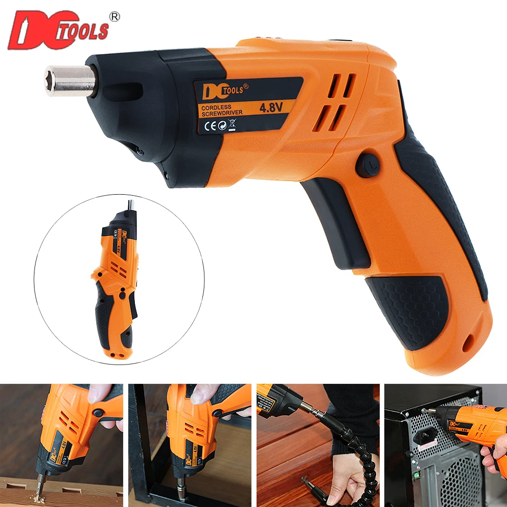 

DCTOOLS Sale 47pcs/set 4.8V Cordless Screwdriver with 220V EU Plug Accessories and Flexible Connecting Link