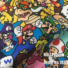 Super Mario Bros семейная полиэфирная ткань для шитья жир четверть стеганая Лоскутная Ткань Тильда кукла