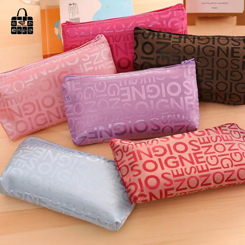 

ROSEDIARY Women Portable waterproof Beauty Zipper Travel Cosmetic Bag Makeup Toiletry Pouch Cases handbag Purse storage bags