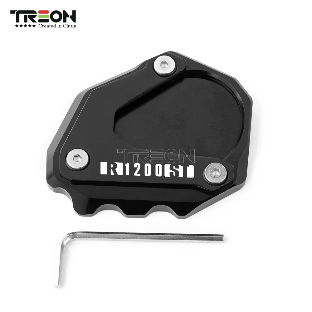 Motorcycle CNC Motorcycle Side Stand Pad Plate Kickstand Enlarger Support Extension For BMW Ninet R1200RT R1200ST 1 Piece