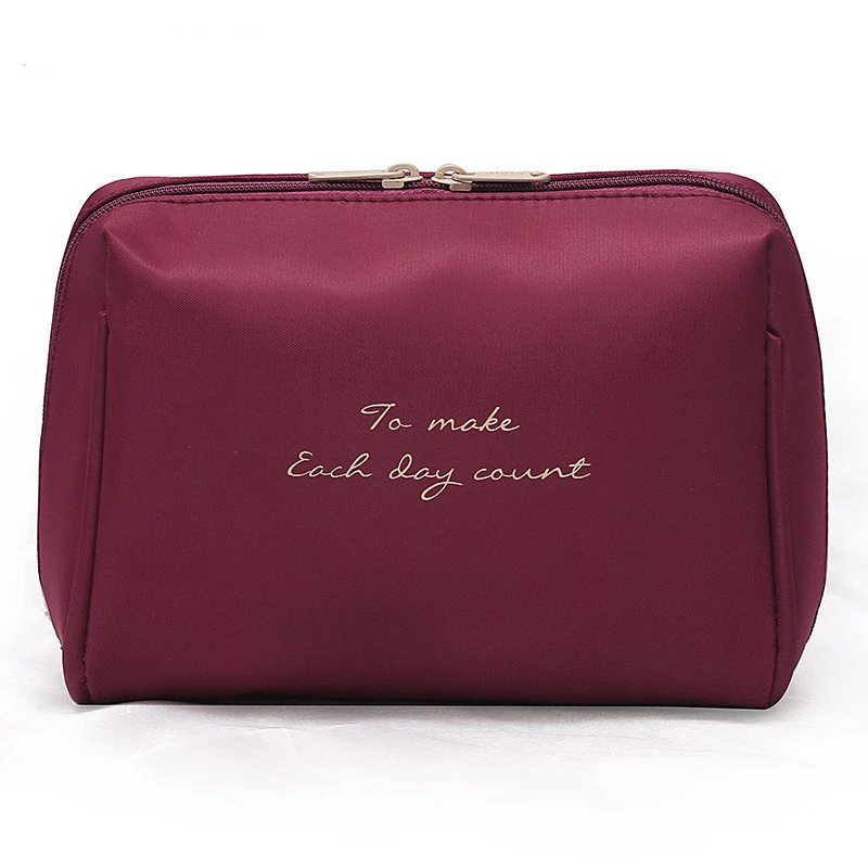 

Fashion Solid Color Cosmetic Bag Lady Beauty Box Cosmetics Storage Bag Travel Bag Set Portable Cosmetic Bag