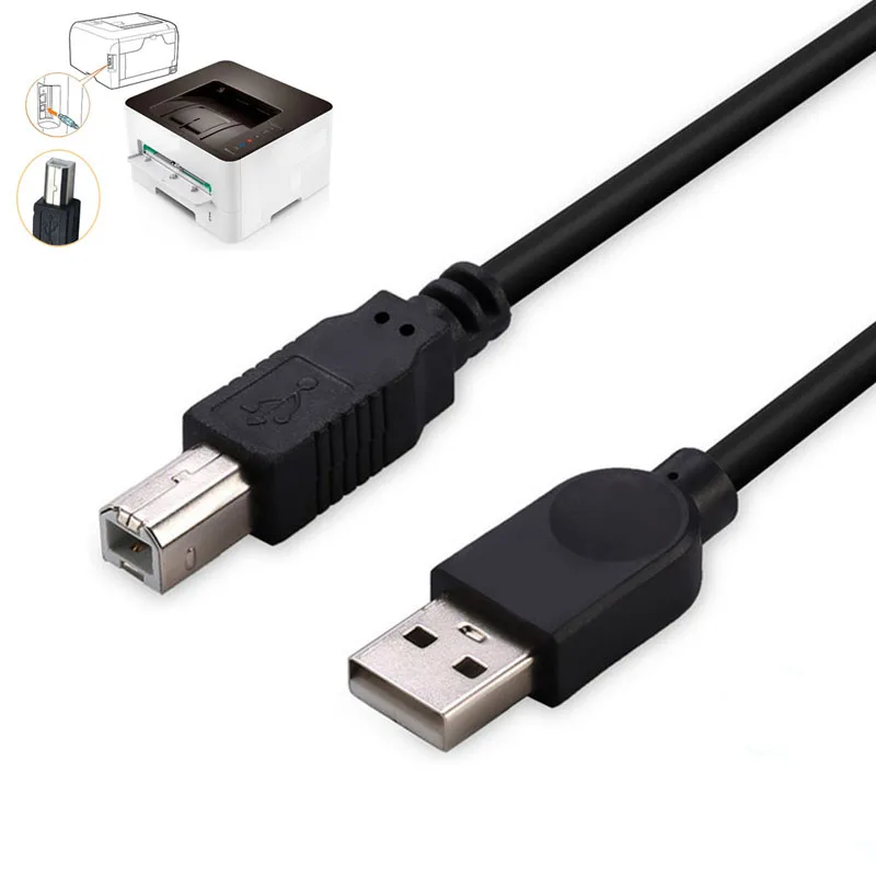 1.5 m عالية السرعة كابل طابعة USB USB نوع B الذكور إلى الذكور USB 2.0 كابل ل الفاكس آلة الكمبيوتر التسمية طابعة ماسحة