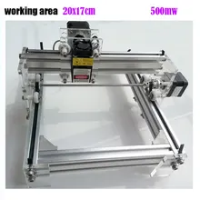 GRBL 500mW Настольный DIY набор синий фиолетовый лазерный гравировальный станок с ЧПУ принтер, рабочая зона 20 см x 17 см