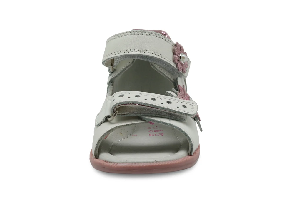 Apakowa/летние сандалии для девочек; модная детская обувь с цветами; кожаная обувь принцессы на плоской подошве; детская обувь; обувь для супинатора; европейские размеры 19-23
