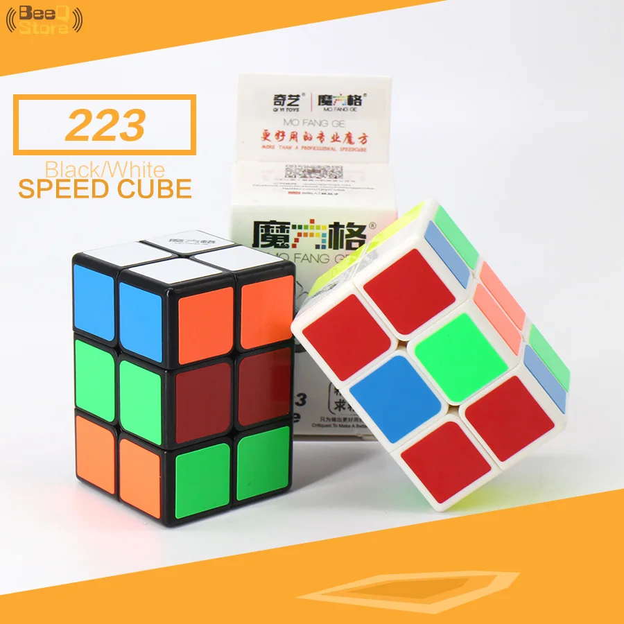 QiYi 2x2x3 Magic Cube Белый/Черный Стикеры Скорость Логические кубики Детские веселые развивающие игрушки для дети 223 развивающие игрушки