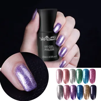 

Luxury Finger 15ML UV Gel Nail Polish Platinum Laser Varnish Long Lasting Soak Off Led UV Lamp for Salon Home Nails Art Design