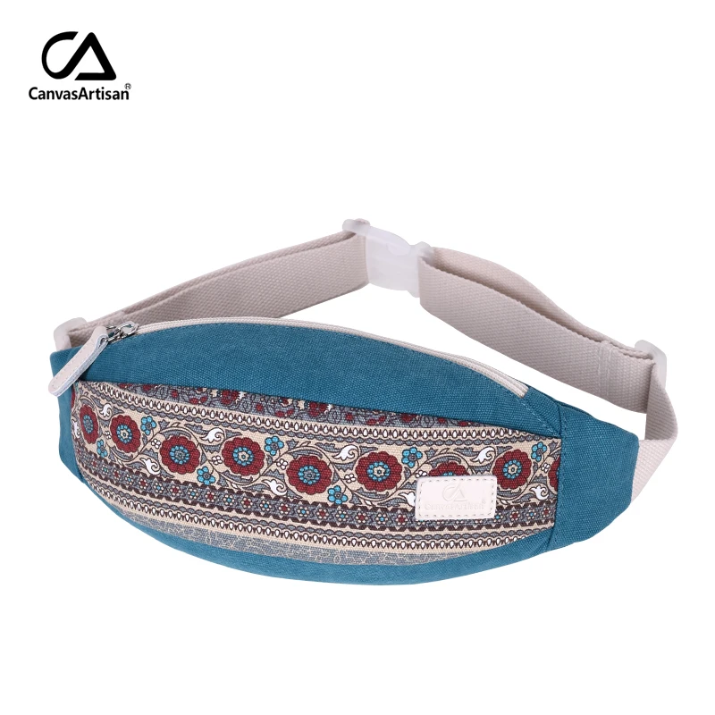 Canvasartisan Brand New Women's Waist Pack Canvas bags Multi-functional Waist Bag Retro Style Leisure Crossbody Shoulder Bag