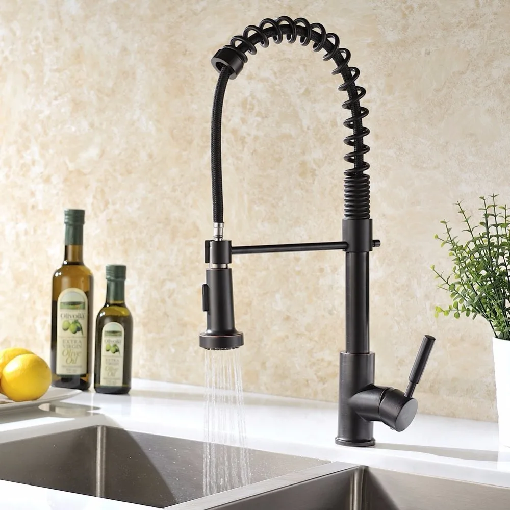 Oil Rubbed Bronze Sink Faucet Solid brass Semi Pro Kitchen Faucet