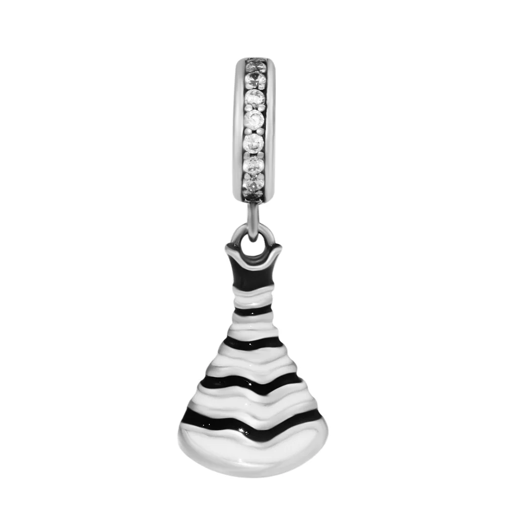 

Fandola CKK 100% 925 Sterling-Silver-Jewelry Princess Dress Dangle Charm Fits Pandora Bracelets Jewelry Making bijoux femme