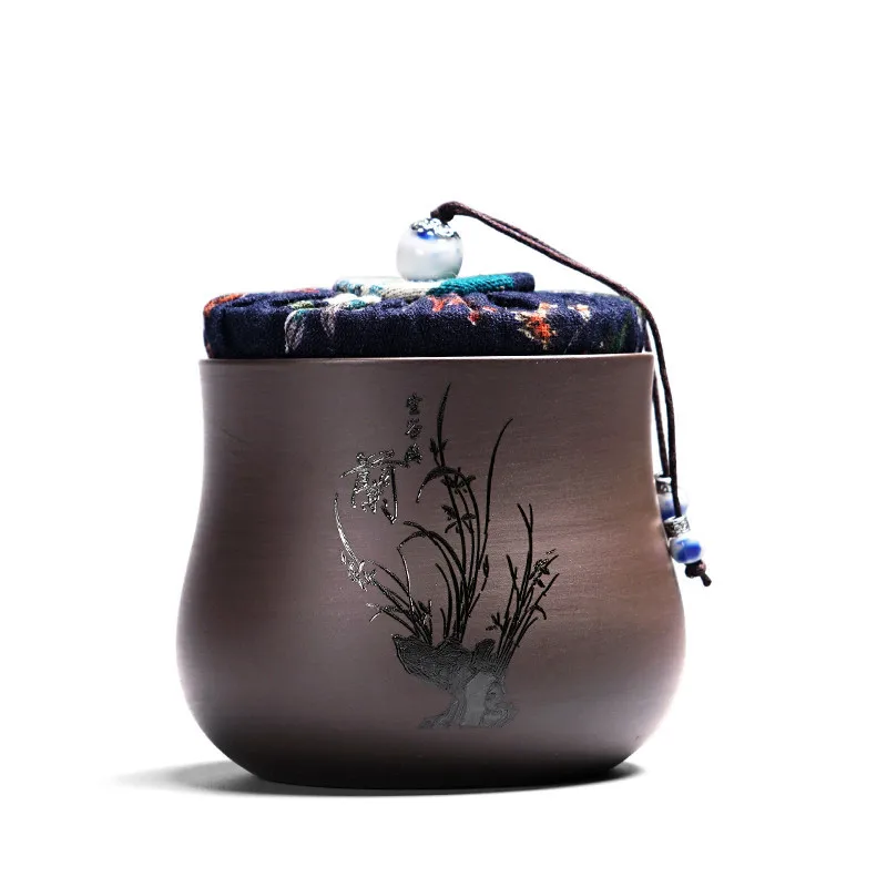 

Ceramic Tea Storage Jar Multi Pattern Tea Box With Lid Traditional Porcelain Storage Bottle Kitchen Jar For Spices 9*11 cm Box