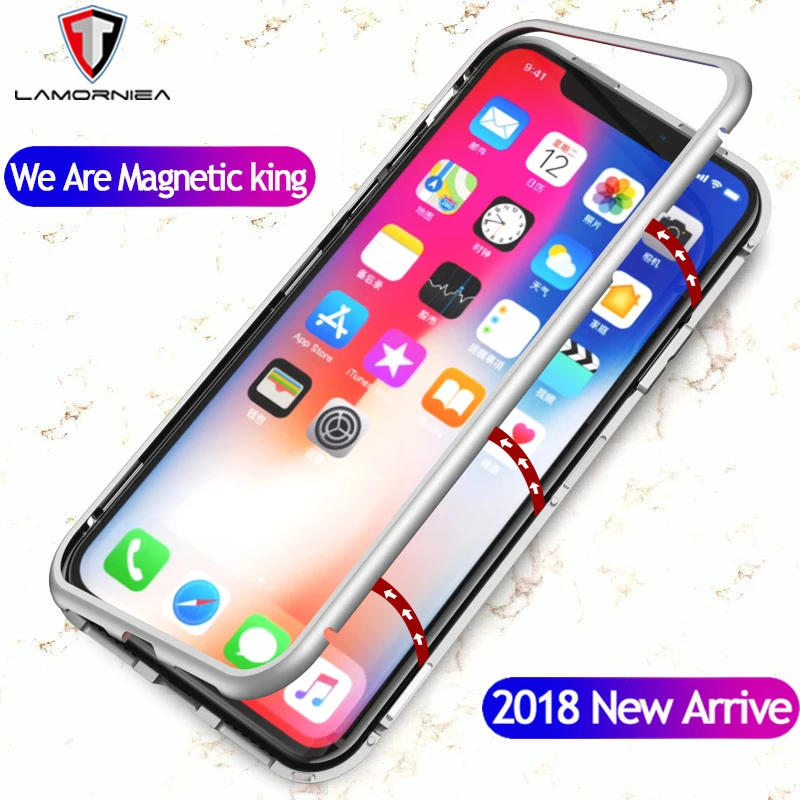Lamorniea Magnetic Adsorption Case For iPhone X 7 8 Plus