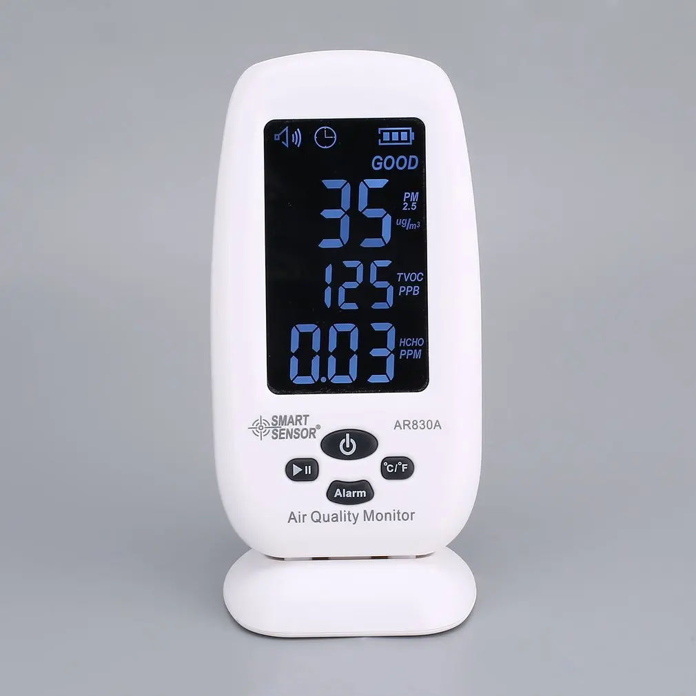 

Smart Sensor Air Quality Monitor Gas Meter PM2.5 HCHO TVOC TEMP Detector Analyzer Handheld Tester Temperature Humidity Testing