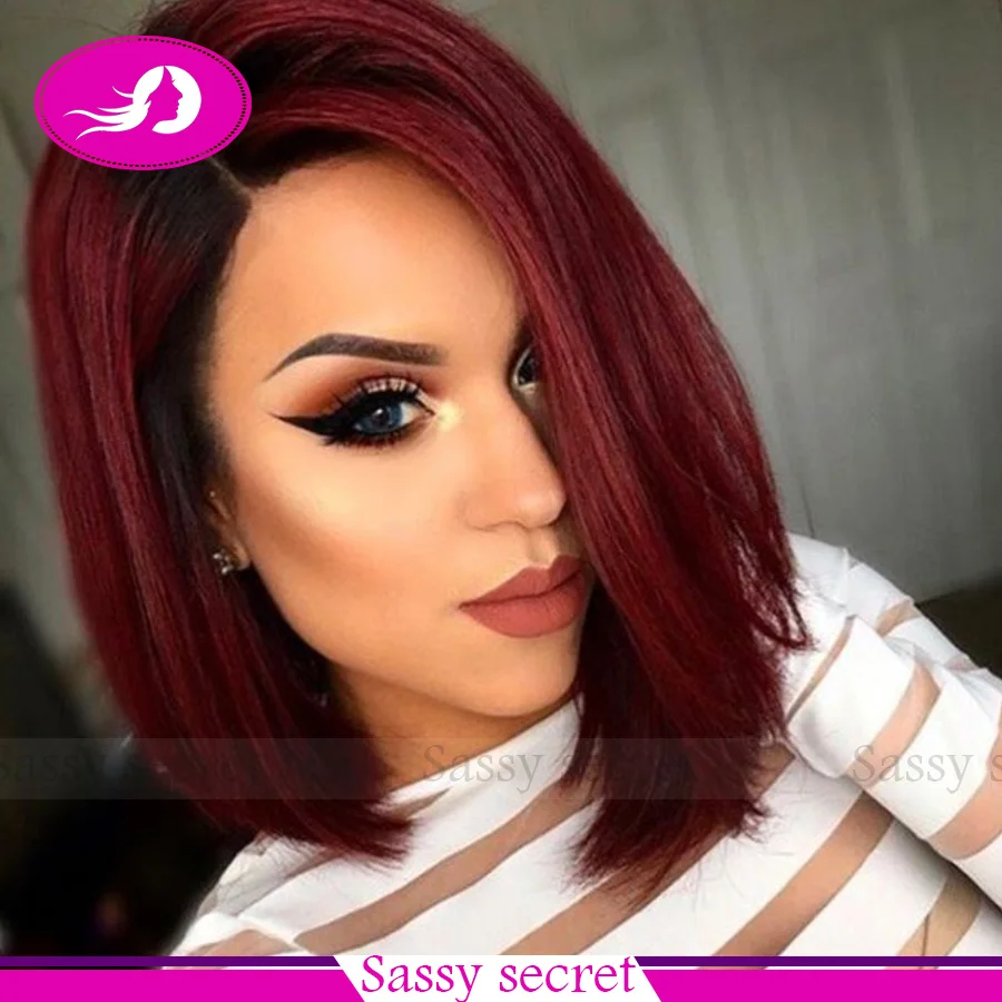 Ombre Color Wigs Short Female Haircuts Bob Style Ombre Two Tone