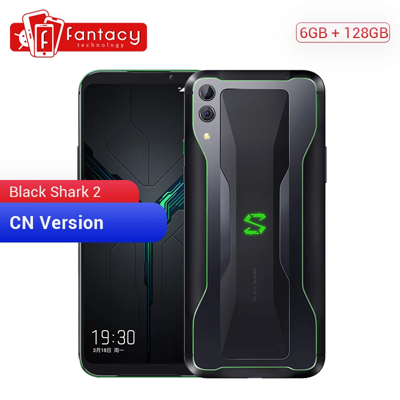 Xiaomi Black Shark 2 6 ГБ 128 игровой телефон Snapdragon 855 Octa Core 39 &quotAMOLED FHD + экран мобильный 48MP
