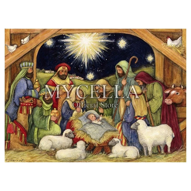 Религиозная 5D Diy алмазная живопись рождественское искусство рукоделие Рождественская Алмазная вышивка Стразы Вышивка крестиком Мозаика домашний декор - Цвет: ACD1031