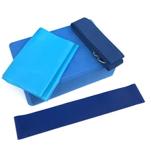 Комплект оборудования для йоги, 4 шт., блоки для йоги, растягивающийся ремень, лента сопротивления, лента для упражнений, коврик для йоги, блок, растягивающая лента