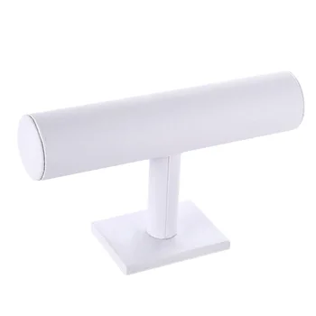 

White Velvet T-Bar Bracelet Bangle Watch Display Jewelry Packaging Rack Necklace Hair Bands Headband Stand Organizer Holder