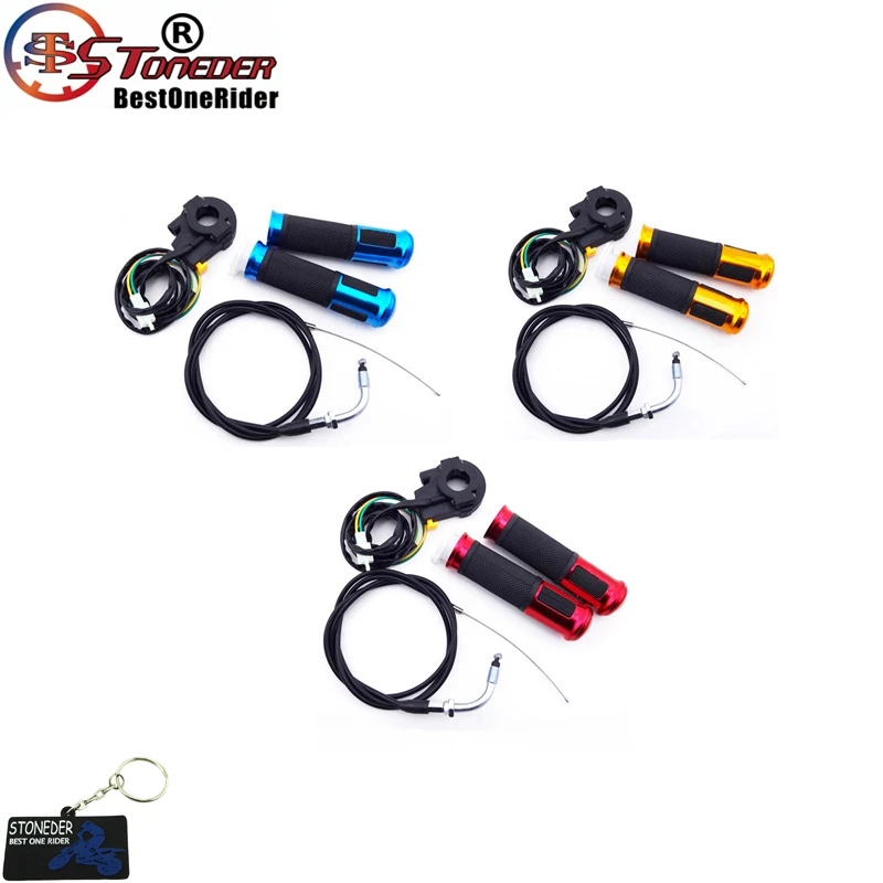 Kill Stop Switch Throttle Cable Hand Grips For Motorized Bicycle Dirt Push Bike