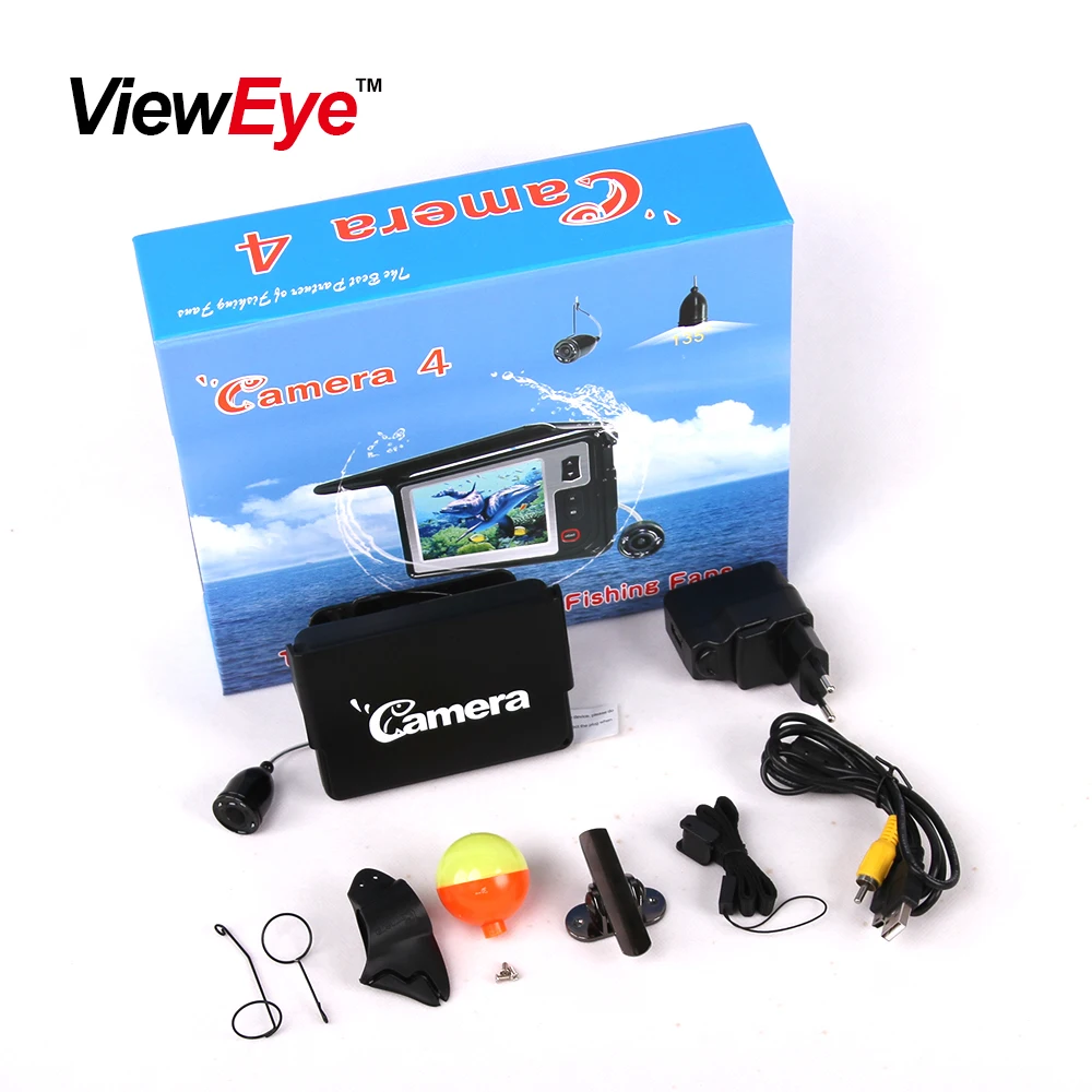 ViewEye Original HD 1000TVL 3.5" Professional Underwater Fishing Camera Fish Finder Video Recorder 2pcs IR LED With/ Without DVR