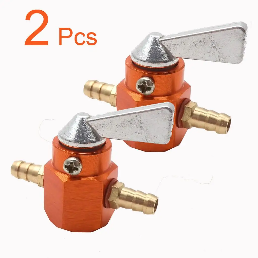 2X 6MM MOTORCYCLE QUAD ATV IN LINE PETCOCK VALVE PETROL ON OFF FUEL TAP