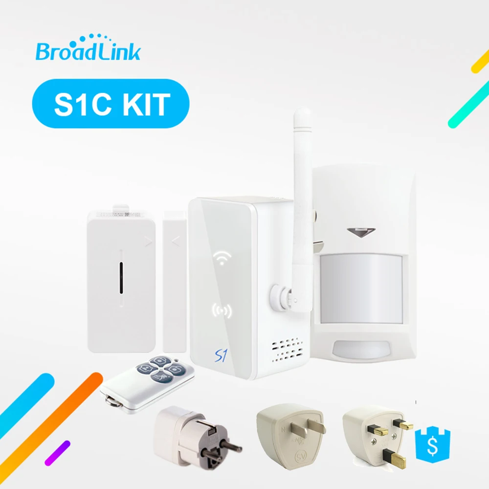 Broadlink S1 S1C Kit Home Automation System Security Alarm Detector SmartOne Door Sensor Remote Control By IOS Android Broadlink S1 S1C Kit Home Automation System Security Alarm Detector SmartOne Door Sensor Remote Control By IOS Android