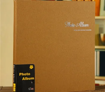 

Self Adhesive Cheap Photo Album Red Blue Black Yellow Gray Colors Loose-leaf PP Film 1-200 Photos Yearbook Picture Wedding Gift