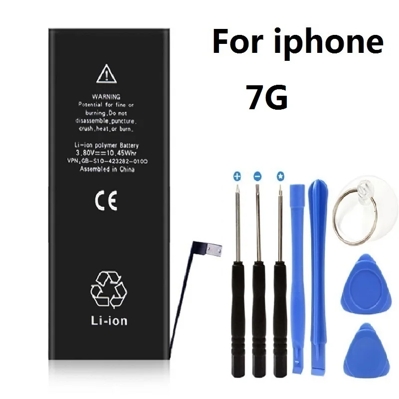 

Original antirr Phone Battery For iphone 7 7G Real Capacity 1960mAh With Machine Tool Kit Mobile Batteries 0 cycle free