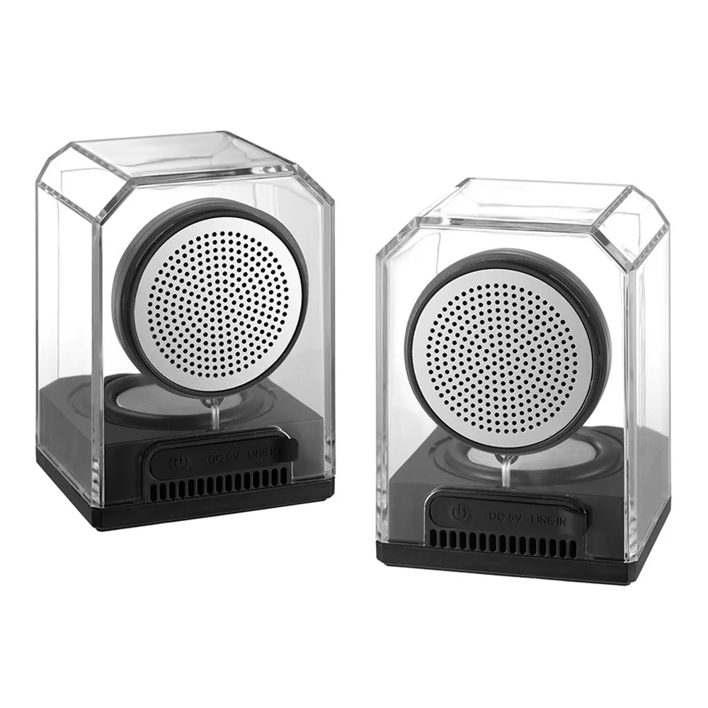 

New Portable Bluetooth Speaker Magnetic Waterproof Acrylic Transparent Crystal Wireless TWS Interconnect Bluetooth Speaker