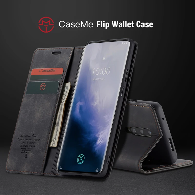 Горячая CaseMe Магнитный чехол для OnePlus 7 Pro чехол Магнитный кошелек кожа чехол для телефона Fundas