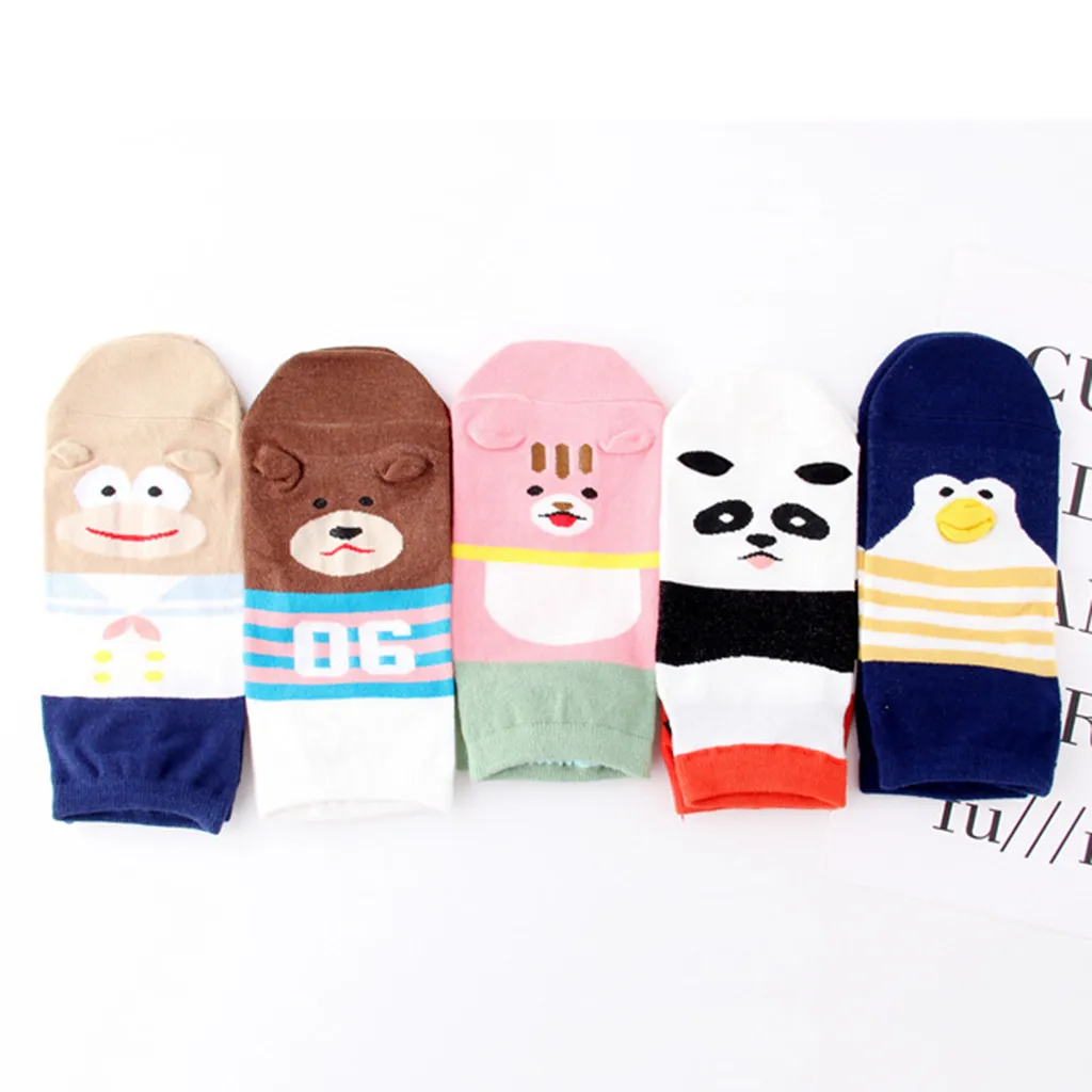 

2019 High Quality Cute Elegant Lovely Kawaii Cartoon Sweet Harajuku Cotton Women Socks Animals Character Casual Short Socks #h