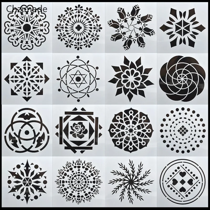 

Chzimade Plastic Theme Layering Stencils For Walls Painting Diy Scrapbooking Stamps Decorative Embossing Paper Card Template