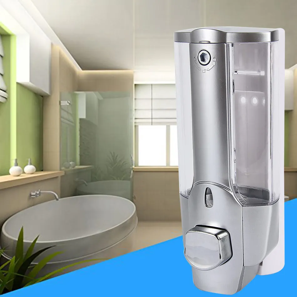 

350ml Wall Mount Shower Bath Liquid Soap Shampoo Dispensers Kitchen Sink Soap Dispenser with a Lock for Bathroom Washroom Hotel