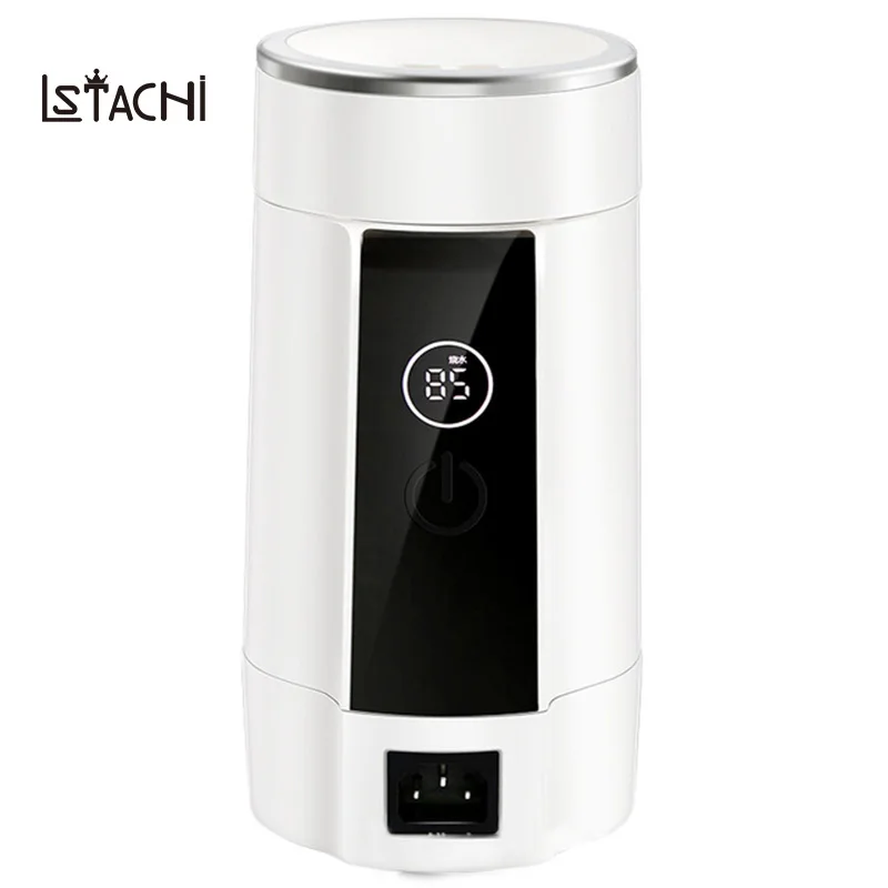 

LSTACHi 0.6L Stainless Steel Electric Kettle 100V-240V Portable Mini Rice Cooker Travel Soup Pot With 4 In 1 US/EU/UK/AU Plug