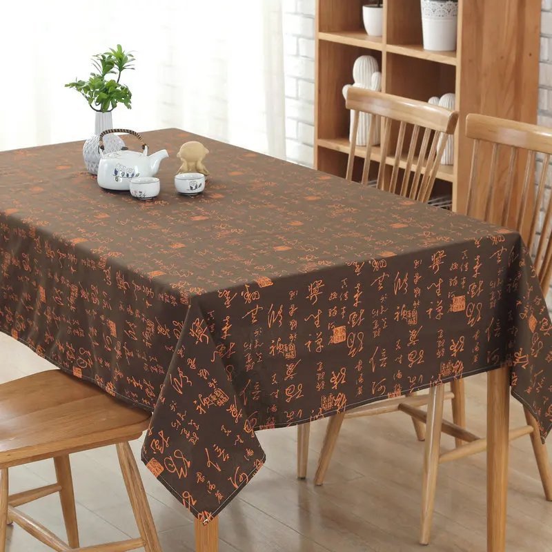 

Tablecloth Plaid Chinese character Table Cover Lace Edge Dining Cotton Linen Table Cloth High Quality Home Decoration Picnic clo