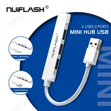 Горячий черный USB 3,0 Hi-Скорость 4-Порты и разъёмы разветвитель адаптер для ПК компьютер Прямая