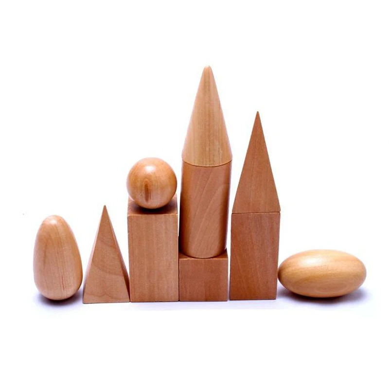 

1pcs Funny Block Math Toys Montessori Geometric Assembling Blocks To Children Learning Education Wooden Baby Toys Birthday Gifts