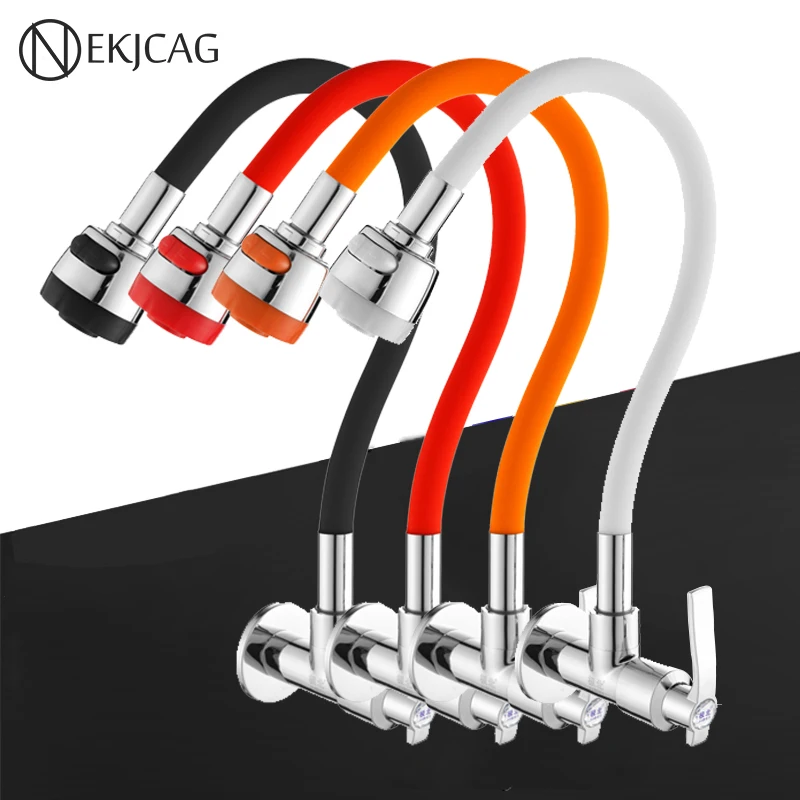 

Wall Mounted Universal Swivel Single Cold Faucet Balcony Laundry Long Mop Mop Pool Splash-Proof Copper Kitchen Faucet