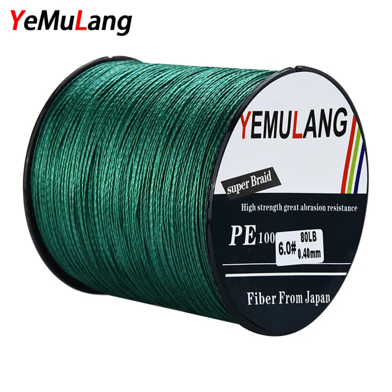 

YeMuLang 500M Braided Fishing Lines 8 Threads 100% PE Multifilament Lines For Fishing Accessories linha Para Pesca 18-60LB