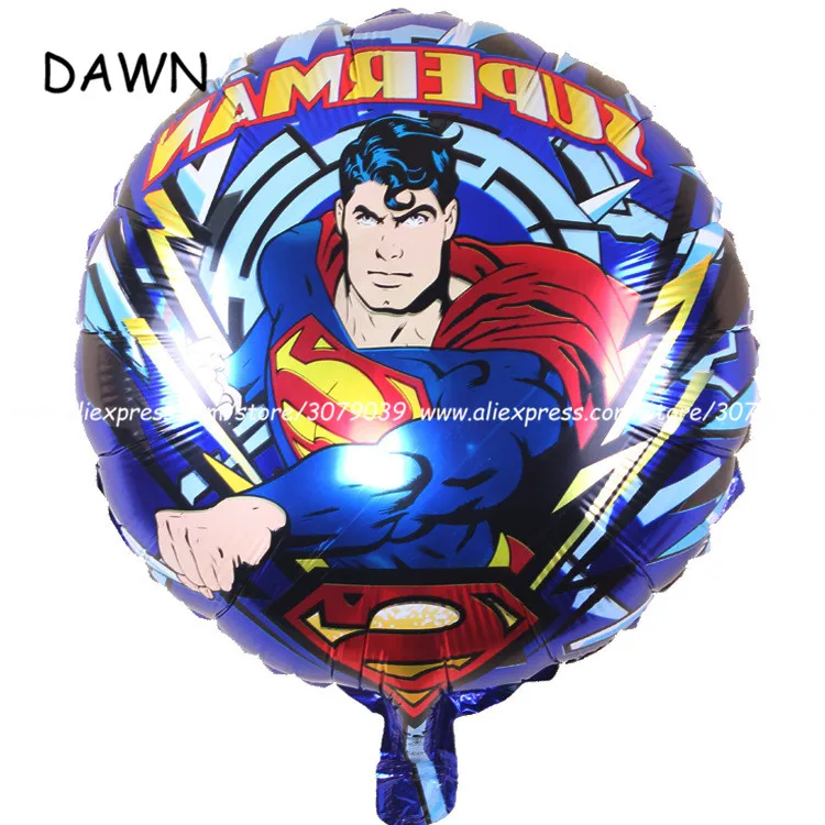 18 дюймов воздушные шары супергероя Мстители Человек-паук Бэтмен фольгированные воздушные шары Детские украшения на день рождения Детские Классические игрушки для детей - Цвет: Superman