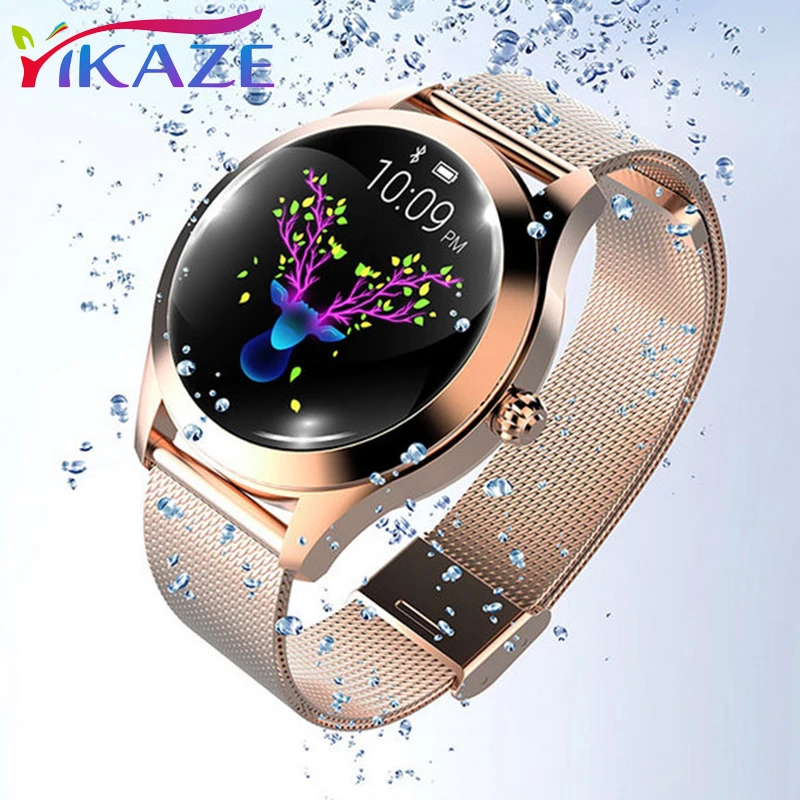 

YIKAZE KW10 Smart Watch Women IP68 Waterproof Sleep Heart Rate Monitor Bluetooth Fitness Smartwatch For Android IOS