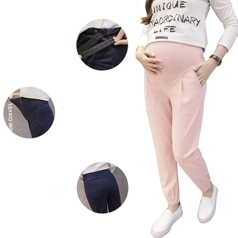4 Color Maternity Harem Pants 2019 Summer Pregnancy Harem Trousers