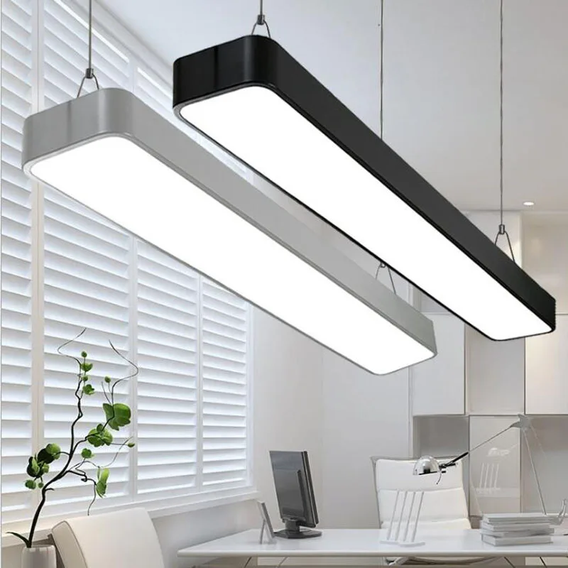 

LED office chandelier Modern minimalist rounded rectangular office building office light lamp lighting fixture ceiling lamp